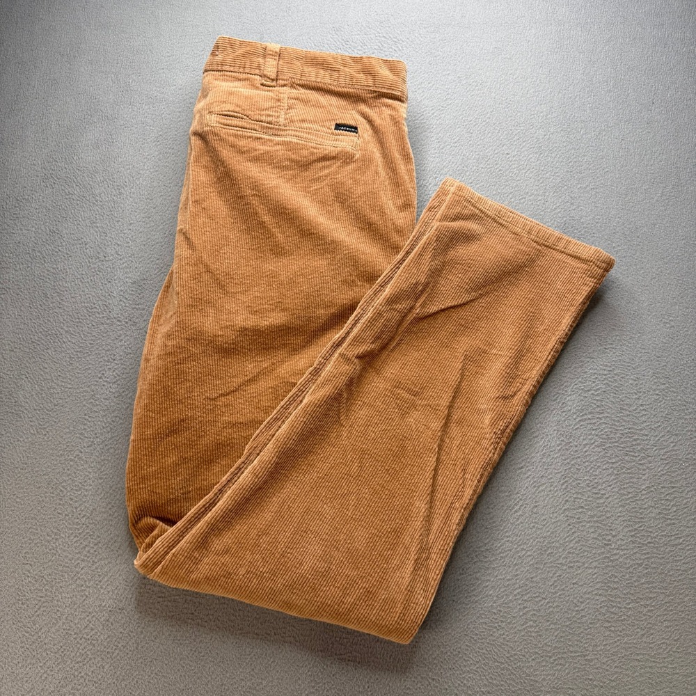 PacSun Slim Chino Pants Mens 36x32 (FIT 36x30) Brown Corduroy Casual Trousers